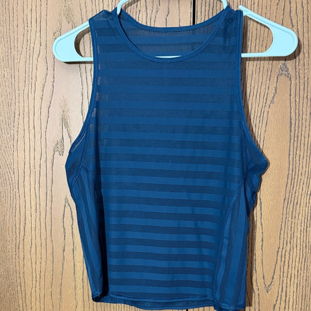 Lululemon Athletica Navy Striped Tank Top
